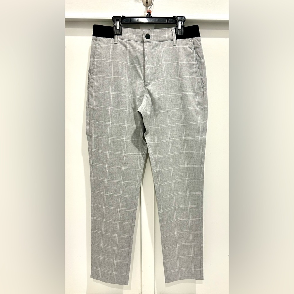 Zara Light Gray Checkered Pants